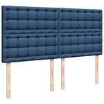 VidaXL Cadre de lit ottoman avec matelas bleu 200x200cm tissu
