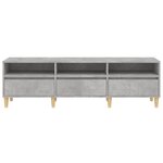 vidaXL Meuble TV gris béton 150x30x44 5 cm bois d'ingénierie