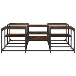 vidaXL Table basse chêne fumé 121x121x40 cm bois d'ingénierie