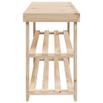 vidaXL Étagère à chaussures 2 en 1 avec dessus banc 2 Pièces Bois massif