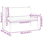 vidaXL Banc de jardin avec coussin Marron Bois d'acacia massif