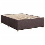 vidaXL Cadre de lit sans matelas marron foncé 140x190 cm tissu