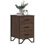 vidaXL Table de chevet chêne marron 40x41x60 cm bois d'ingénierie