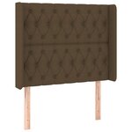 vidaXL Sommier à lattes de lit matelas et LED Marron foncé 100x200 cm