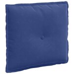 vidaXL Coussin de Dos Bleu police 50 x 45 cm Tissu en velours côtelé