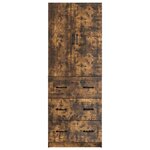 vidaXL Ensemble de Meubles 2 Pièces Chêne fumé 66 x 34 5 x 87 cm