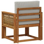 vidaXL Sofa de milieu extérieur Bois d'Acacia Massif Naturel
