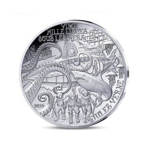 L'Art de la Plume – Vingt mille lieues sous les mers Monnaie de 10€ Argent