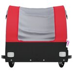 vidaXL Remorque de vélo noir et rouge 30 kg fer