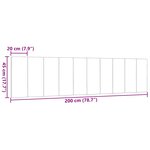 vidaXL Coussin de tête de lit Hanko noir 200 cm tissu