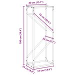 vidaXL Portant de bois chauffage vert olive 40x25x100 cm