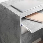 vidaXL Bureau avec étagère Gris 77 5 x 43 x 79 cm Bois d'ingénierie