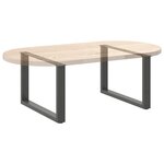vidaXL Pieds de table basse en U 2 pièces Anthracite 60 x (42-43) cm Acier