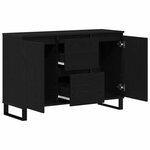 vidaXL Buffet Chêne noir 101.5 x 35 x 70 cm Bois d'ingénierie