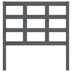 vidaXL Tête de lit Gris 95 5x4x100 cm Bois massif de pin