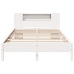 vidaXL Lit bibliothèque sans matelas blanc 150x200 cm bois pin massif