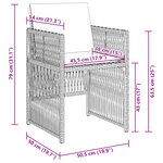 Ensemble de Salle à Manger de Jardin de 5 Pièces avec Coussins Marron Poly Rattan