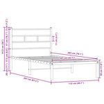vidaXL Cadre de lit sans matelas avec tête de lit 107x203 cm