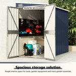 vidaXL Abri de jardin mural Anthracite 118x194x178 cm Acier