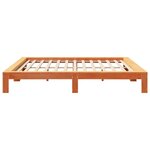 vidaXL Cadre de lit sans matelas cire marron 200x200cm bois pin massif