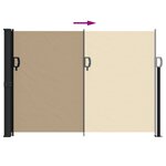 vidaXL Auvent latéral rétractable beige 140x600 cm