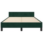 vidaXL Cadre de lit sans matelas vert foncé 120x200 cm velours
