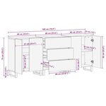 vidaXL Ensemble de mobilier de salle de bain 3 Pièces Marron Moyen