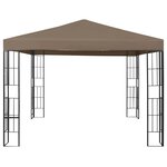 vidaXL Belvédère 3x3 m Taupe