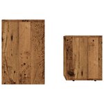 vidaXL Tables basses gigognes 2 Pièces vieux bois bois d'ingénierie