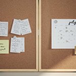 vidaXL Tableau en liège Marron 100 x 1.4 x 100 cm Bois massif en pin