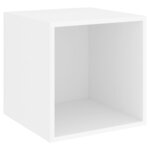 vidaXL Ensemble de meuble TV 2 Pièces Blanc Bois d'ingénierie
