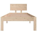 vidaXL Cadre de lit bois massif 75x190 cm petit simple