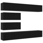vidaXL Ensemble de 6 meubles TV muraux en bois noir chêne de