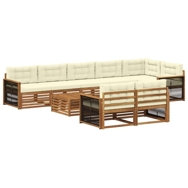 vidaXL Ensemble de canapés d'extérieur 9 pc