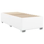 vidaXL Sommier à lattes de lit avec matelas Blanc 100x200cm Similicuir