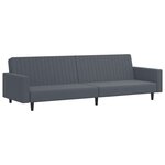 vidaXL Ensemble de canapés 2 Pièces gris foncé velours