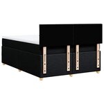 vidaXL Sommier à lattes de lit avec matelas Noir 140x190 cm Tissu