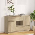 vidaXL Buffet Chêne Sonoma 100 x 30 x 65 6 Bois d'ingénierie