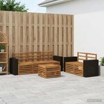 vidaXL Ensemble de canapés d'extérieur 6 pc Naturel