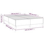 vidaXL Cadre de lit Gris clair 140x200 cm Velours