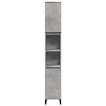 vidaXL Ensemble de meubles de salle de bain 3 Pièces gris béton