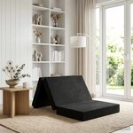 vidaXL Canapé-lit pliable 100 x 67 x 45 cm Noir