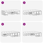 vidaXL Ensemble de canapés d'extérieur 11 pc Naturel et Gris clair