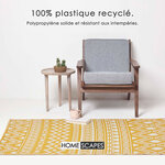 Tapis extérieur terrasse réversible - Tapis de jardin imperméable et résistant UV - Anna - Jaune - 180x270 cm - HOMESCAPES