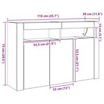 vidaXL Buffet Chêne sonoma 116 x 30 x 75 cm Bois d'ingénierie