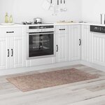 vidaXL Tapis Shaggy Anti-dérapant Marron 80 x 150 cm PP