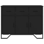 vidaXL Buffet noir 97x32 5x74 5 cm bois d’ingénierie