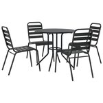 vidaXL Ensemble de chaises de jardin empilables 5 Pièces anthracite