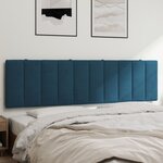 vidaXL Coussin de tête de lit bleu 180 cm velours