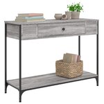 vidaXL Table console sonoma gris 100x34 5x75 cm bois d'ingénierie